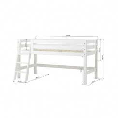Hoppekids Eco Luxury Halvhøj Seng med skråstige 90x200 cm