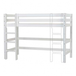 Hoppekids Eco Luxury Mid-High Bed with Straight Ladder 90x200 cm