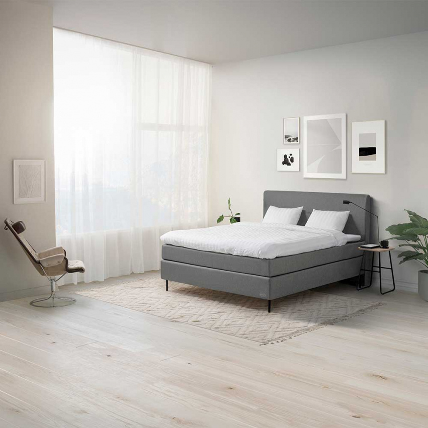 Jensen Diplomat Continental Bed Grey