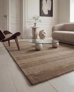 Classic Collection Matto Stripe Boucle Ruskea