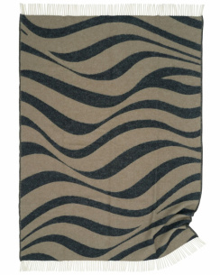 Classic Collection throw Flow Black/Beige 130x180 cm