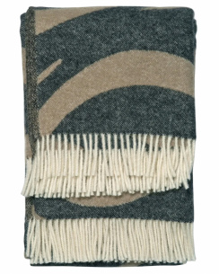 Classic Collection throw Flow Black/Beige 130x180 cm