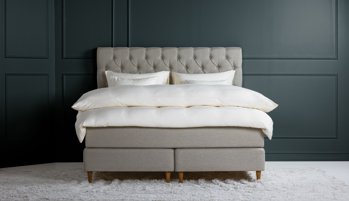 Winga Chess Continental Bed Beige 160