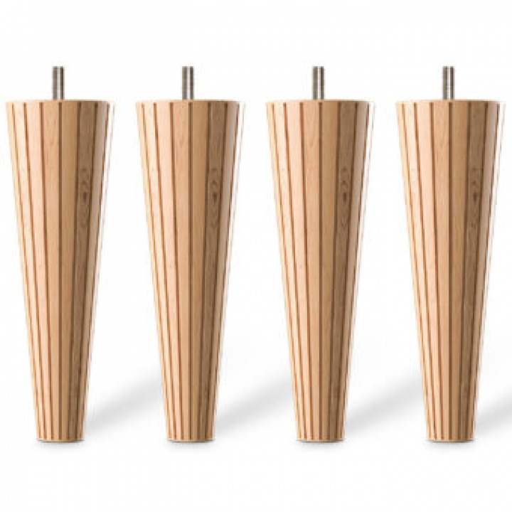 Hilding Bed Legs Konad Oak Grooved 12 cm in the group Accessories / Bedding Accessories / Bed Legs at Sängvaruhuset Elgen (V87025)