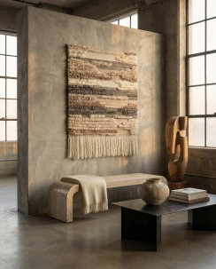 Classic Collection wall hanging Tundra natural 100x100 cm