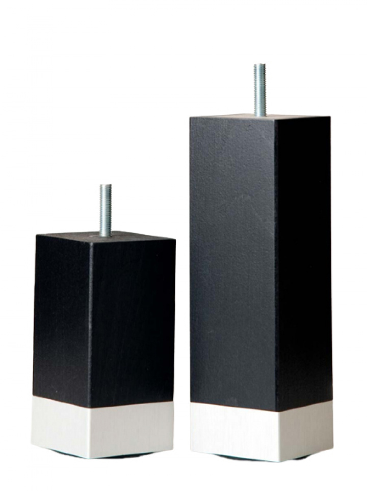 Elite Beds Bed Legs Square Black with Aluminum Cap (4-pack) in the group Accessories / Bedding Accessories / Bed Legs at Sängvaruhuset Elgen (sbsvartalufyr_1200)